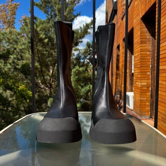 New Miista E8 Sibylle Boots Black Leather Platform US 6.5 // EUR 37 - Picture 5 of 11